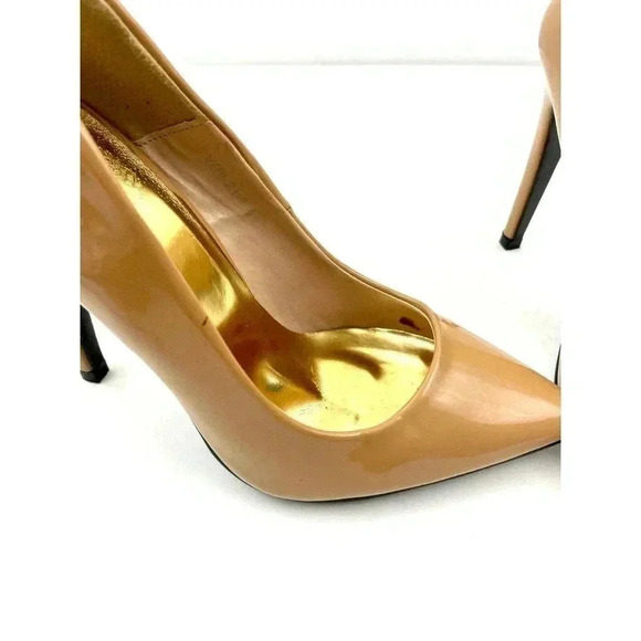 Cape Robbin Women's High Heel Dress Pumps Pointed Toe Beige Sz 6 - Picture 6 of 8